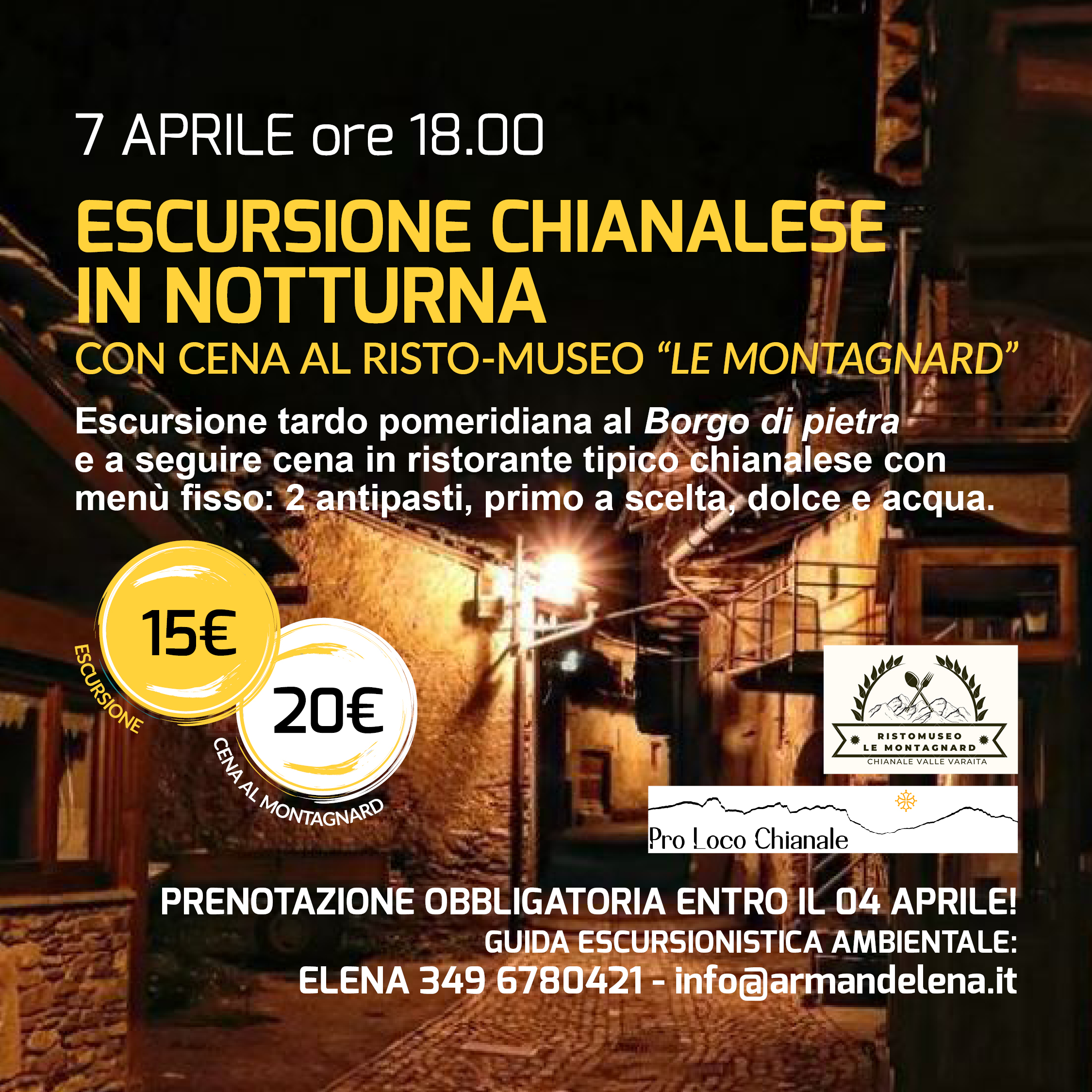 Escursione chianalese in notturna