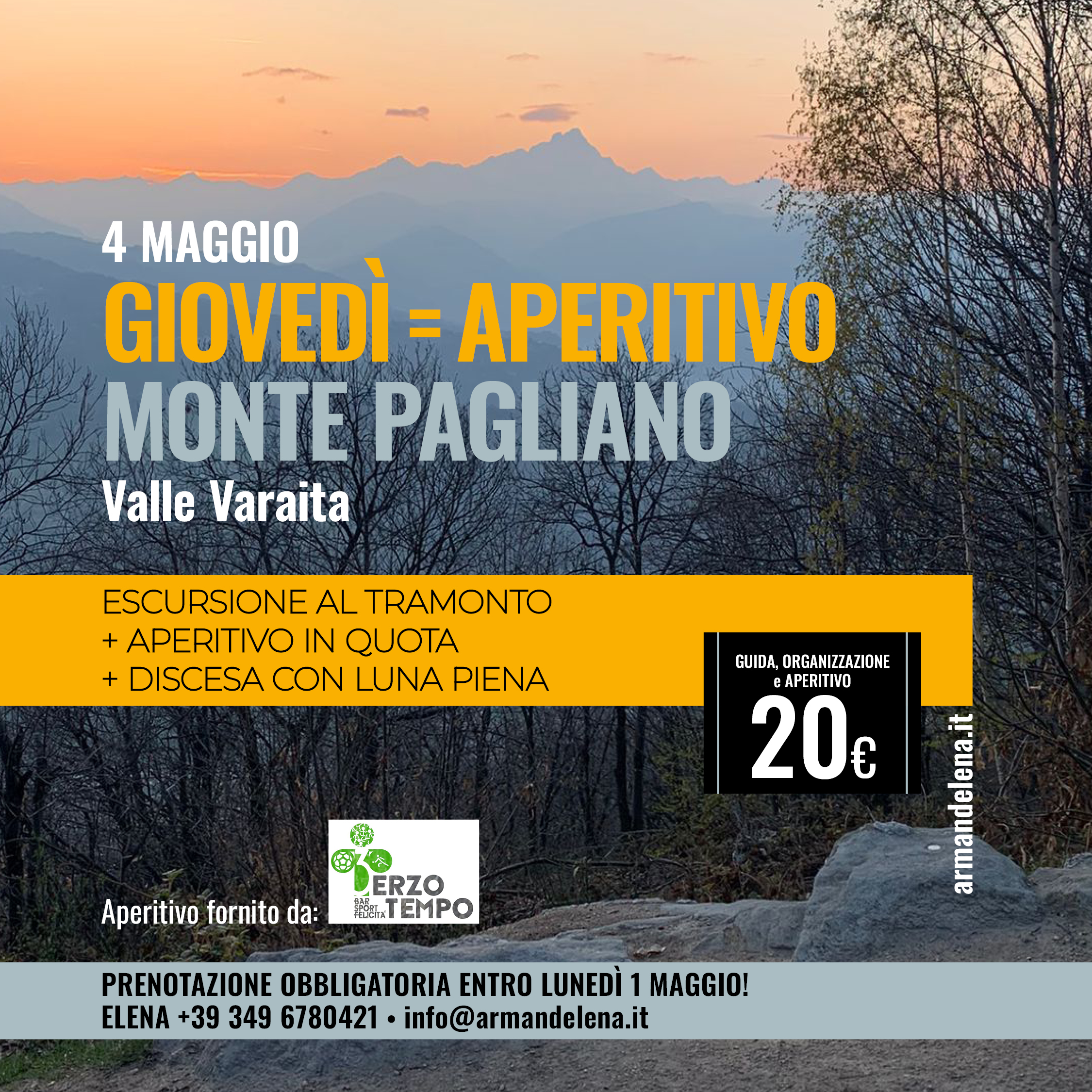Giovedì = aperitivo Monte Pagliano
