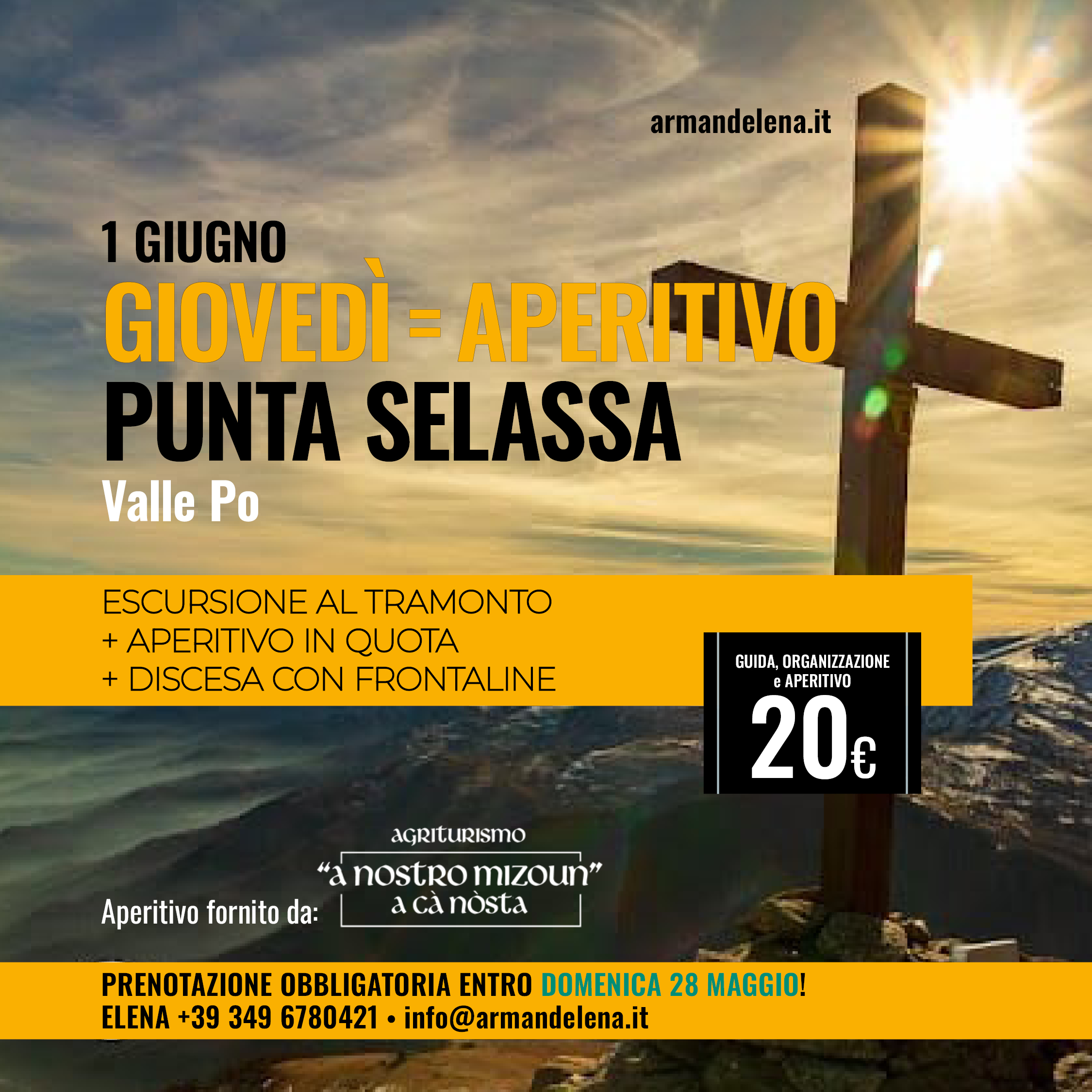 giovedì aperitivo punta selassa 1 giugno
