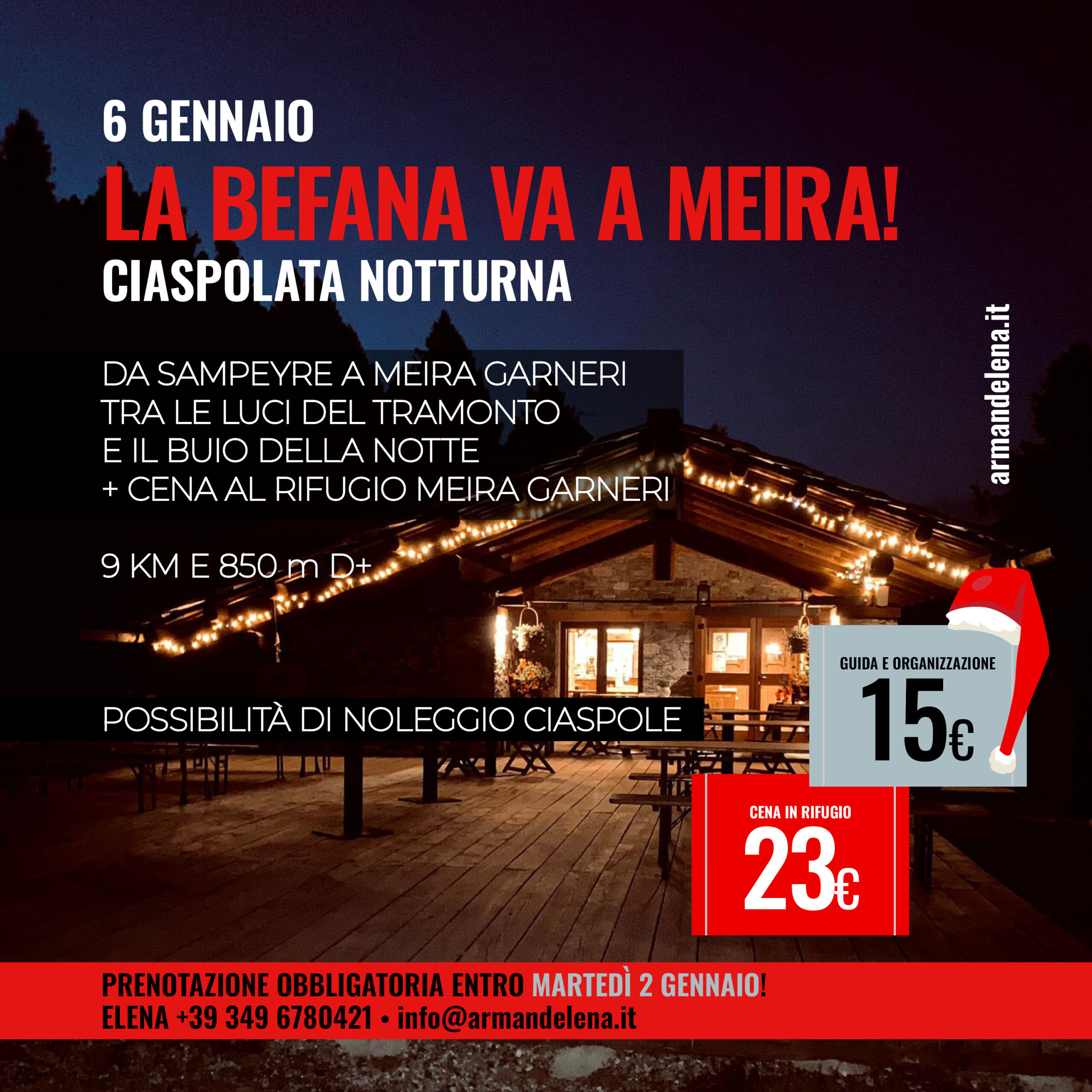 la befana va a meira