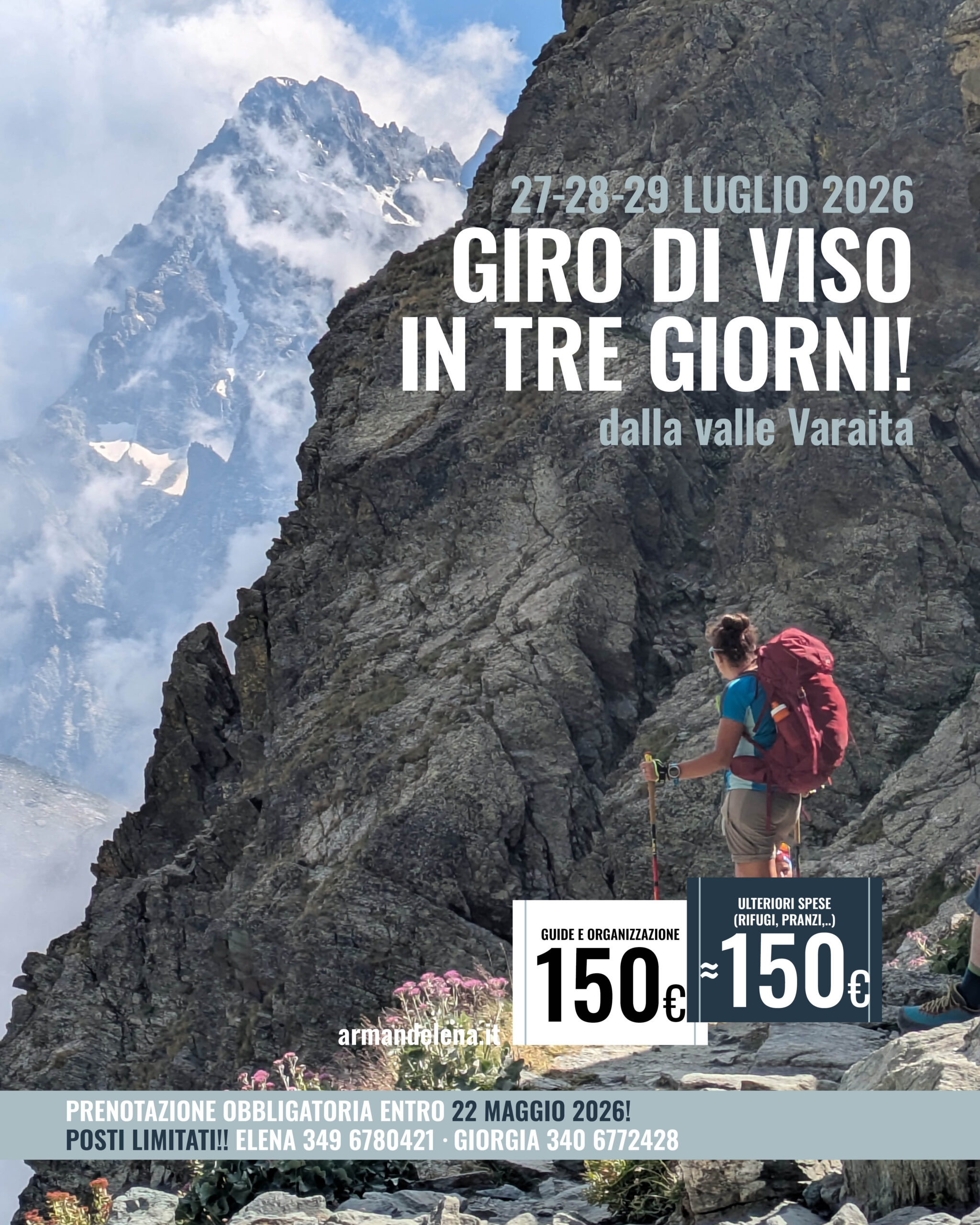 giro di viso in tre giorni 27 - 28 - 29 luglio 2026