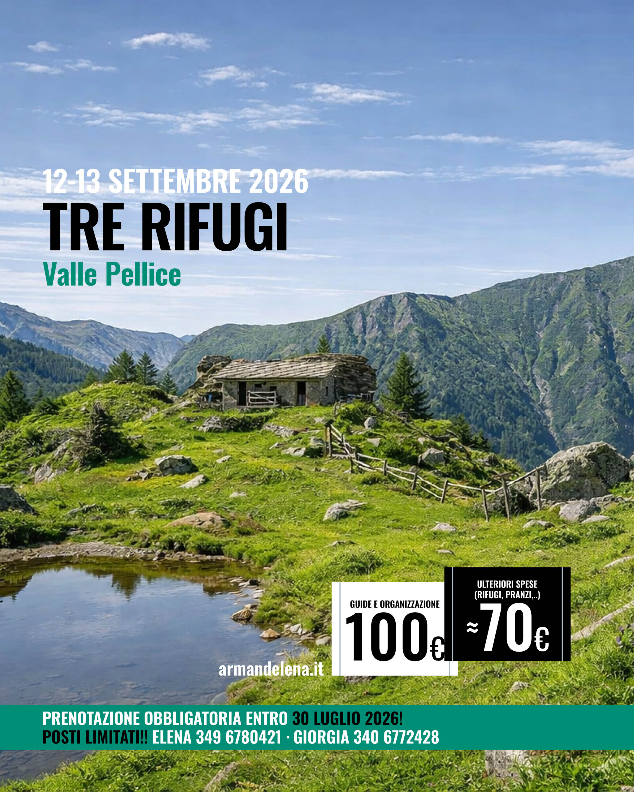 tre rifugi valle pellice 12 13 settembre 2026