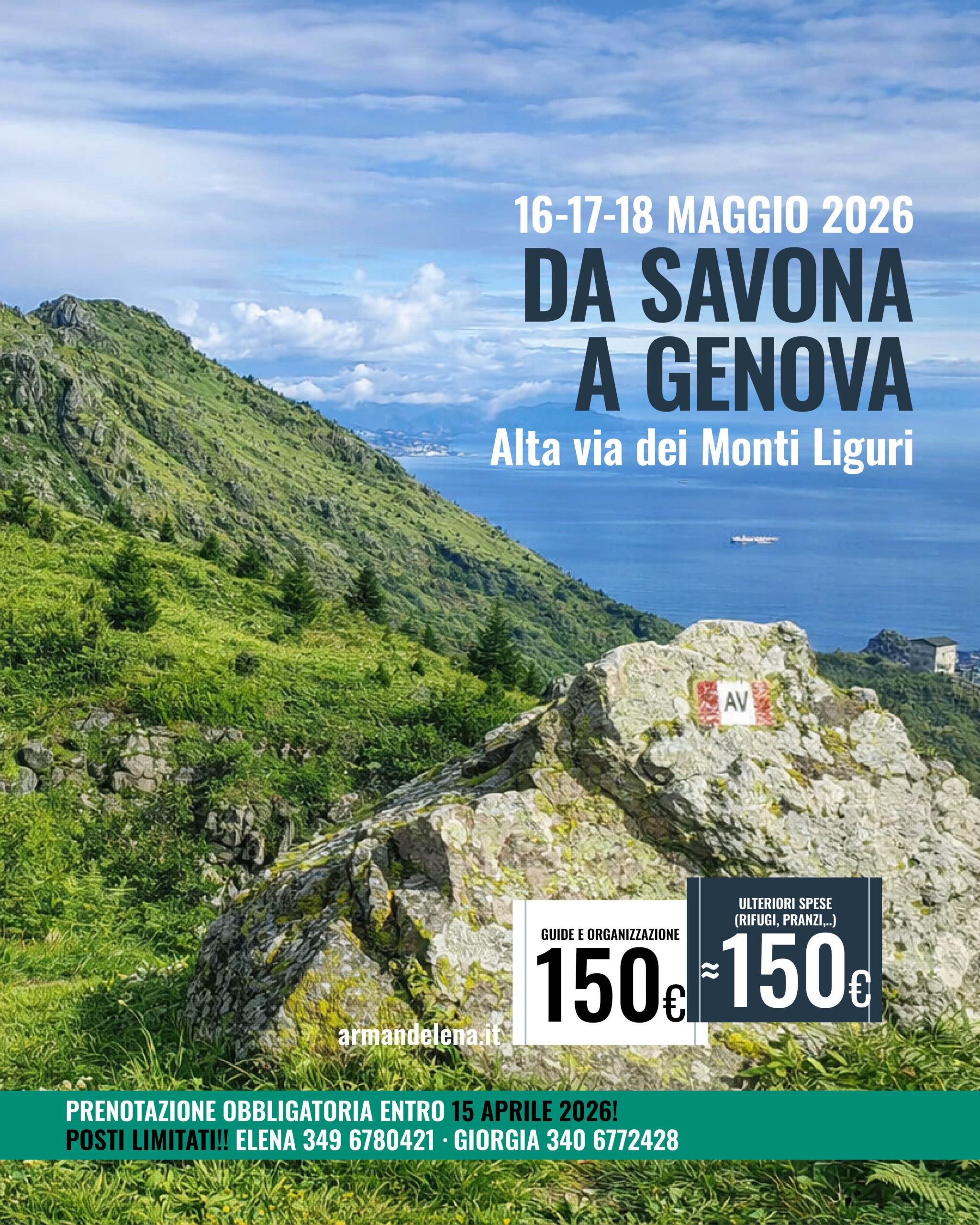 Da Savona a Genova 16 17 18 maggio