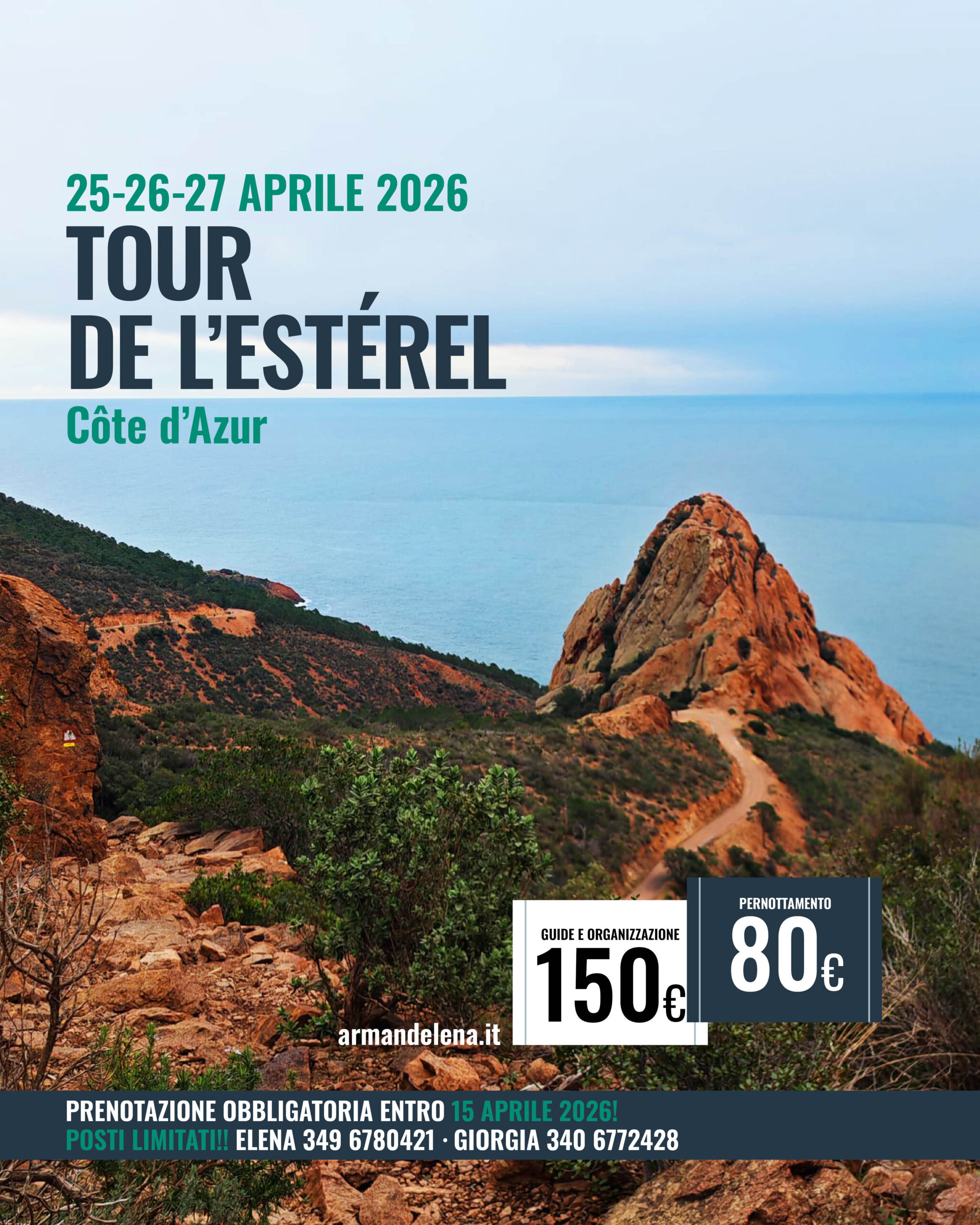 tour de l'esterel 25 26 27 aprile 2026