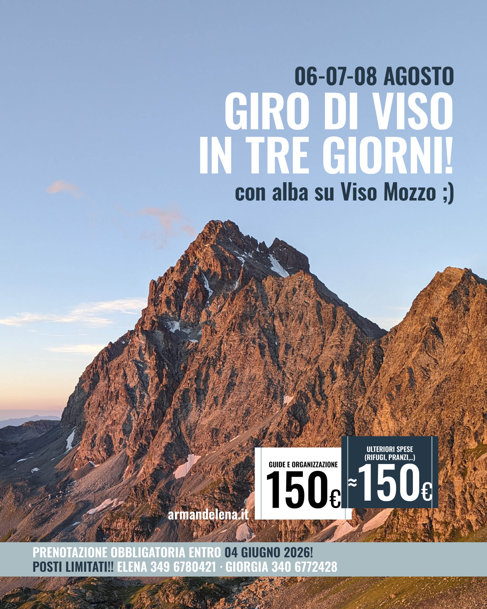 giro di viso in tre giorni agosto 2026